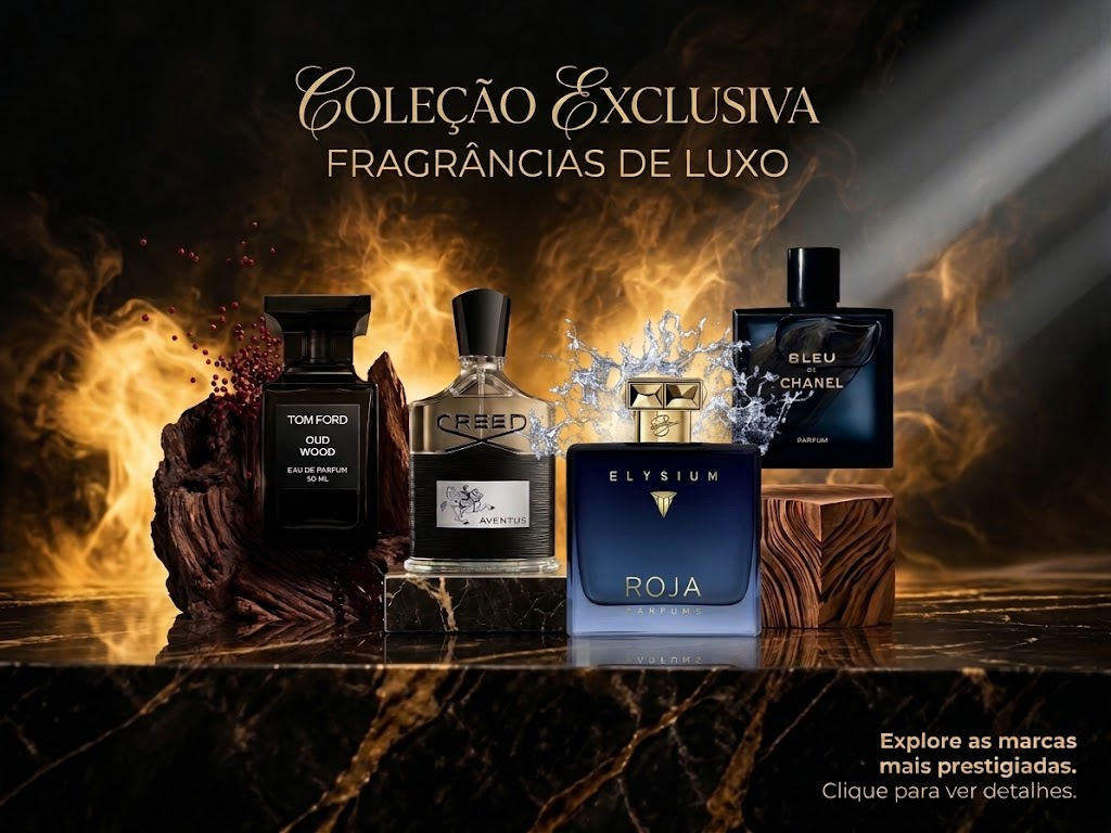 Coleção exclusiva de fragrâncias de luxo — perfumes masculinos de nicho